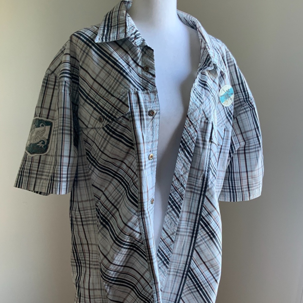 Marc echo short sleeves bottom down shirt size xxl